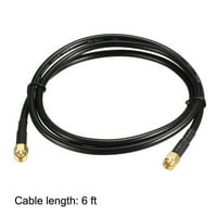 Uxcell 6ft RG OHM antenski produžni kabel SMA mužjak do male koaksijalne kablovske metalne crne boje