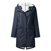 Juebong kaput za uklanjanje kišne kapute Ženske duge vjetrobransko rovovi kaputi vodootporni kapuljač