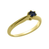 Britanci napravio 9K žuti zlatni prirodni prsten za angažman safir - Veličine opcije - Veličina 10.25