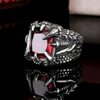 Hyda Muškarci Vintage Dragon Claw Oblik kubične cirkonije umetnuli prsten za prsten nakit