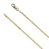 14k žuto zlatni kabelski lanac kopč za jastog ogrlice - u