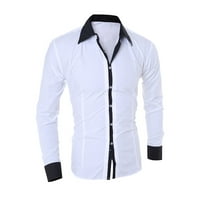 Bijele košulje za muškarce muške jesenje i zimske ležerne prilike poslovne boje koja odgovara majici