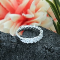 CT.T.W Okrugli laboratorij kreirao je Moissine Diamond Eternity Vjenčani prsten za žene u 10K čvrsto