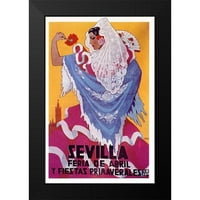 Vintage Apple Collection Crni moderni uokvireni muzej umjetnički print pod nazivom - Sevilla april