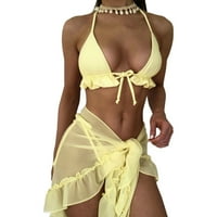 Ženska čipka up kupaći kostimu bikini mrežasti suknje Swim set za kupaći kostim