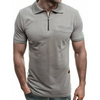 Muška košulja kratkih rukava Dizajnerski stil Casual Slim Fit Zip Majice