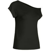Ljetni vrhovi za žene Trendy Ležerni s ramene kratkih rukava majica labava bluza