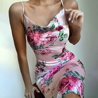 UUBLIK Womens Boho cvjetna mini ljuljačka haljina Ljetna kuća za odmor ruffle frill sandress