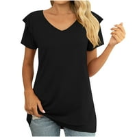 Bluze za žene plus veličine Ženska casual simpatična trendi ljetna majica Tunic ruffle rukava top bluza