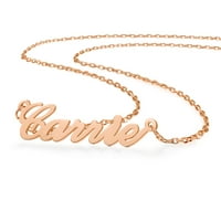 Ogrlica za personalizovanu prilagođenu nazivu za žene nakit poklon, zlato, srebrna i ruža zlata