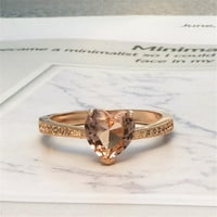 Frcolor prsten za prstenje za prstenje za angažovanje ruže Ljubavni pokloni Dan Valentine cirkonijski
