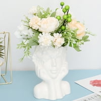 Kyoffiie Head Flower Posuda Bijela keramička sadnica za lice Dekorativne kreativne fate vaze Višenamjenske