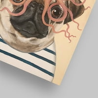 AmericanFlat pug sa hobotnicom od Coco de Paris Art Art Print