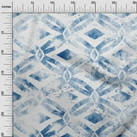 Onuone viskoznog dresa srednje plave tkanine Geometrijske vodene vodene opsega za prekrivanje tiskane šivaće tkanine sa dvorištem širom
