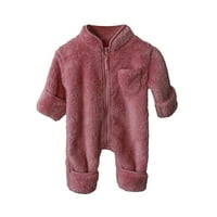 Baby Toddler Bodysuit Romper Girls Winter Topla Debela čvrsta pamučna odjeća s dugim rukavima za 6 mjeseci