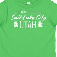 Inktastic iz Salt Lake City Utah u bijelom nevoljenom tekstu Poklon dječaka mališana majica ili majica