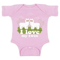 Newkward Styles My Twin BodySuit kratki rukav za rođendan Newborn Baby Rođendana Outfit Twins Pokloni