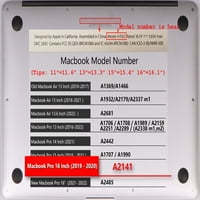 Kaishek Tvrdoćarna futrola samo za - objavljena MacBook Pro S sa XDR displej dodirom TIP C Model: Red