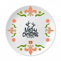 Merry Mas Reindeer crtani uzorak cvijeća keramika ploča ploča za večeru jelo za večeru