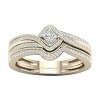 Prstenovi za žene Dame sjajni Full Diamond Ring Srebrna zlato Moissite Wedding Wedding Bridal Ring Vječni