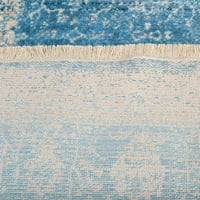 Rugsotički tepih Machine Woven Croven, Oriental Poliesterski predjela, plava, 10'x13 '