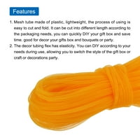 Uxcell Yards Mesh Tube Decor Cijevine Fle za vijenac, DIY Craft Light Yellow