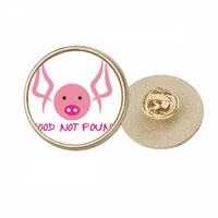 Masne svinjske uši art deco modni okrugli metalni zlatni pin broš snimka