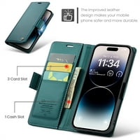 COTHER za iPhone Pro, novčanik futrola sa držačem kartice sa postoljem za proizvodnju RFID-a Hybrid