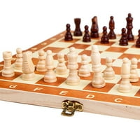 Sklopivi drveni šahovski nacrti postavljeni igru ​​Obrazovna igračka za djecu djece