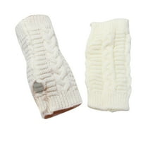 Mittens za žene modni pleteni plišani twist windfroofrofrofroot toplo zadebljanih prstiju plus rukavice