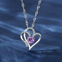 Duhgbne Fashion Double Heart Diamond Privjesak za ogrlice za žene Privjesci ženske ogrlice za rođendan