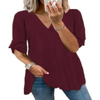 Ženska majica na krutu veću vezu s polu-rukavima Tunic Tops casual baggy bluza