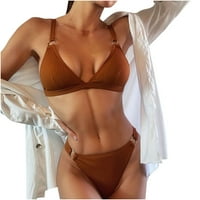 Kupaći kostimi za žene plus čišćenje Ženska split Split čelični bikini kupaći kostimi s dva dijela kupaći