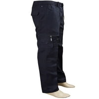 Brilliantme muške teretne hlače lagane tanke fit džepove radne odjeće hlače casual pantalone l
