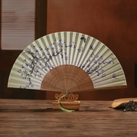 Dejavyou Kineski japanski sklopivi ventilator drveni štitnik klasični plesni ventilatorski reel Elegent