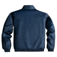 Paille muškarci kaput čvrsta boja odjeća za obljenu od ovratnik bomber jakna casual radne jakne tamno