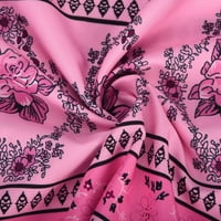 Zpanxa Boho Haljine za žene Ljetne tipke Ležerne prilike, Haljina s kratkim rukavima Vruća ružičasta