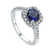 CPTFADH prstenovi za žene bijeli kameni prsten, ručno izrađeni rez, poklon za ljudska angažman nakit