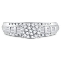 10kt bijeli zlatni okrugli dijamantni dijamantni prsten za vjenčanje za venčanje CTTW