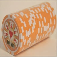 Hi-Roller 14G poker čipovi, 10 USD, Clay Clay Closet, 25 paketa