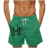 Muški ravni kratki kratki kratke hlače Ležerne prilike za print plažu Bermuda Shorts