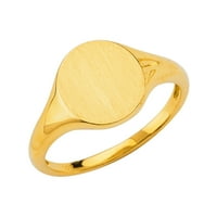 Jewels 14k žuto zlato Dame Gravable Signet prsten veličine 5