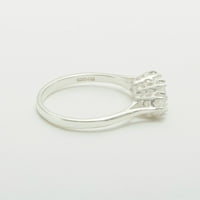 18K bijeli zlatni prsten sa sintetičkim kubnim zirkonijskim ženskim zaručničkim prstenom - veličina