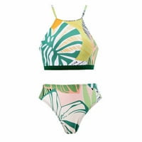 LHKED bikini kupaći kostimi za žene Ženski kupaći kostim vintage čipkasti čipke jednodijelni kupaći