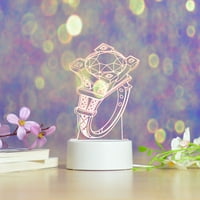 Outfmvch LED svjetla LED svjetla za spavaću sobu za Valentinovo USB akril 3D noćna lampa za krajolik