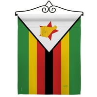 Zimbabve Garden Flag Set Nacionalnost X18. Dvostrano dvorište baner