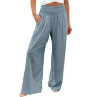 Leesechin Wide nogu hlače za žene Srednja odjeća Y2K hlače visoke struke ravne hlače jogger hlače na