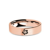 HIBISCUS CLOW CLOWGRAVED ROSE GOLD TUNGSTEN Vjenčani prsten, četkani, veličine 7