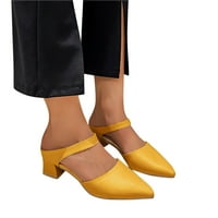 MISHUOWOTI pumpe za žene dame modne čvrste kožne kože debele cipele s visokim potpornim prstima cipele