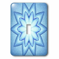 3Droza plavi lotos cvijet kaleidoskopskog uzorka - jednokrevetni prekidač